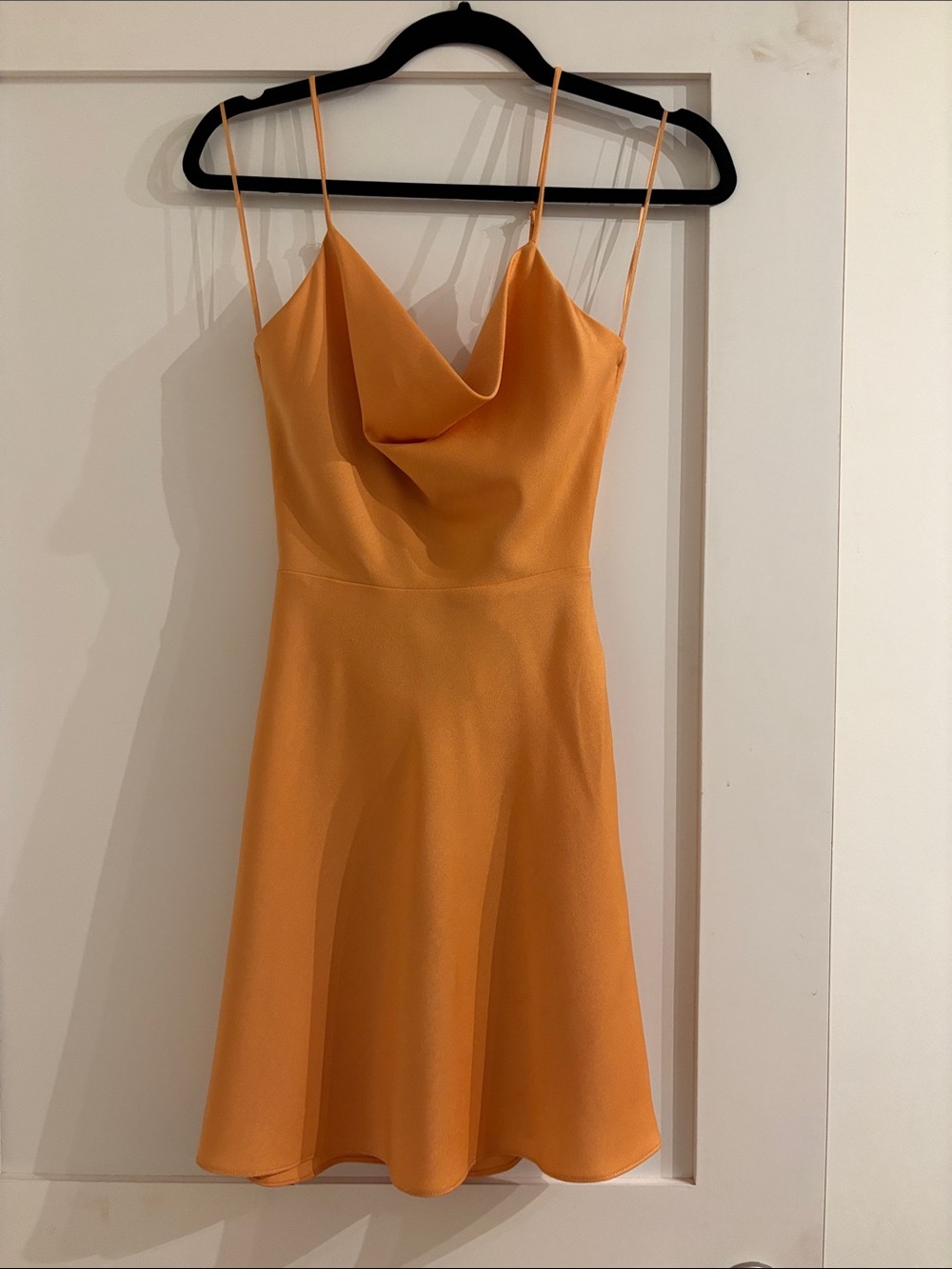 Sage the label Women's Orange Cowl Neck Slip Dress